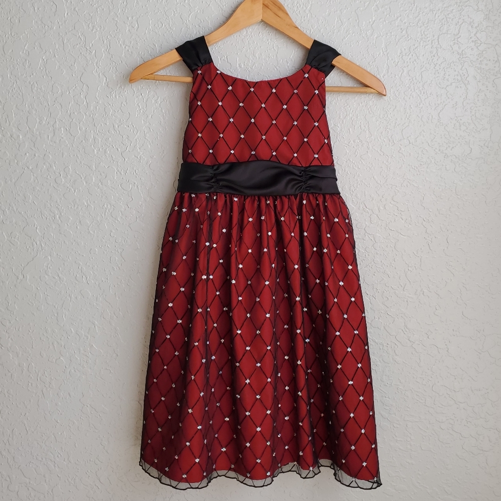 Big Girls Holiday dress. Size 10. Maroon Burgundy
